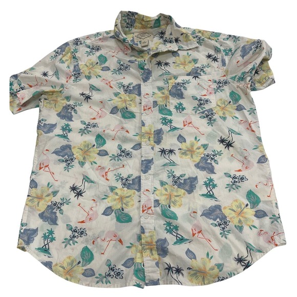 St John''s Bay Other - Men's St John's Bay Quality Menswear Island Scenes Short Sleeve Button Up Shirt